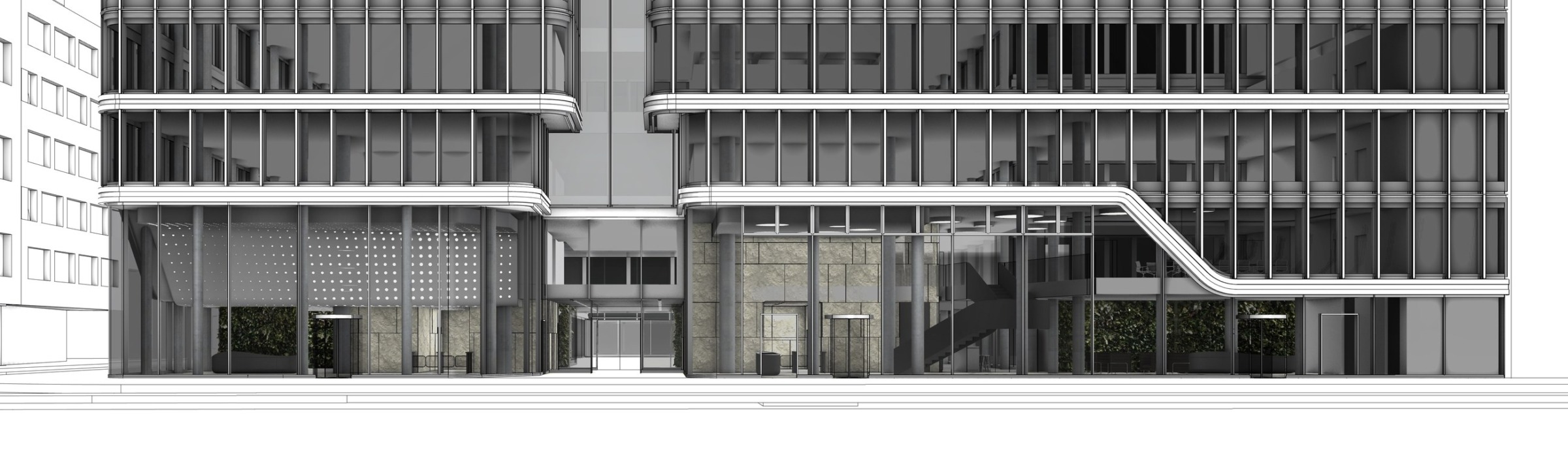 CANYON facade and lobby elevation study