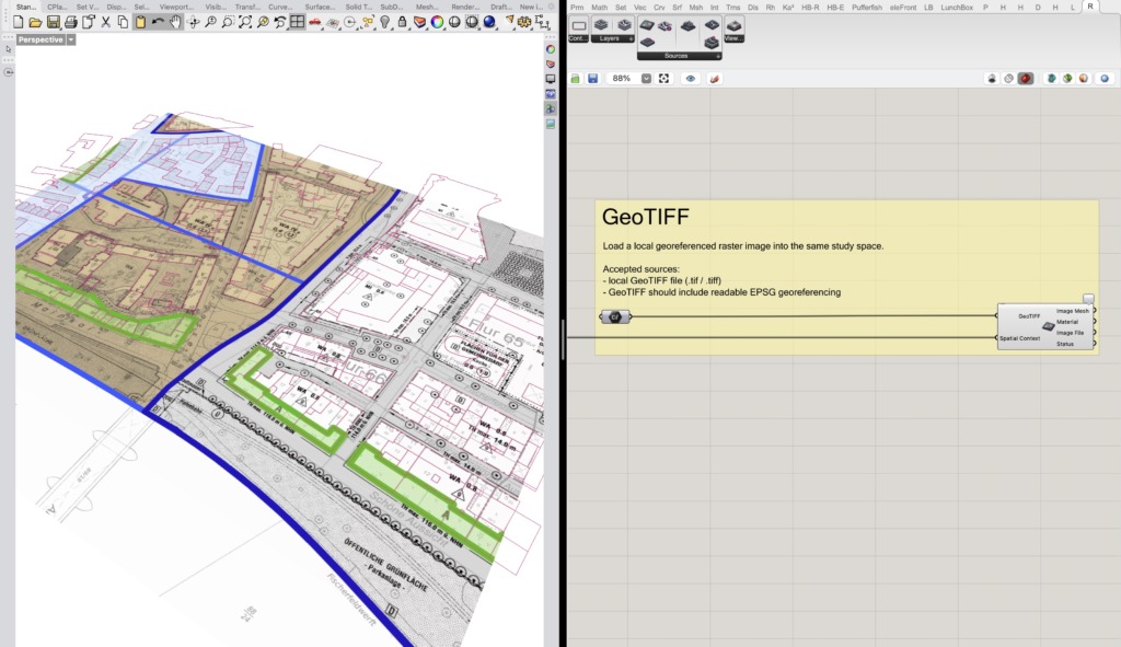 Load GeoTIFF workflow in Grasshopper