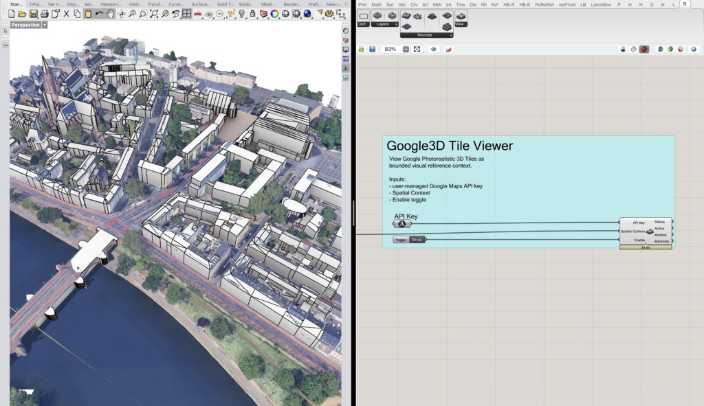 3D Tiles Viewer (Google) workflow in Grasshopper